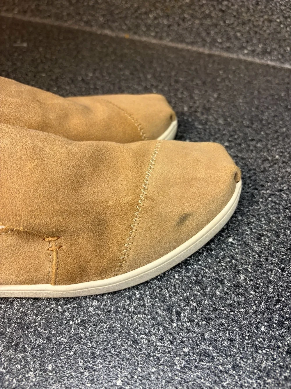 Toms Women's Slip-On Suede Loafers in Tan
